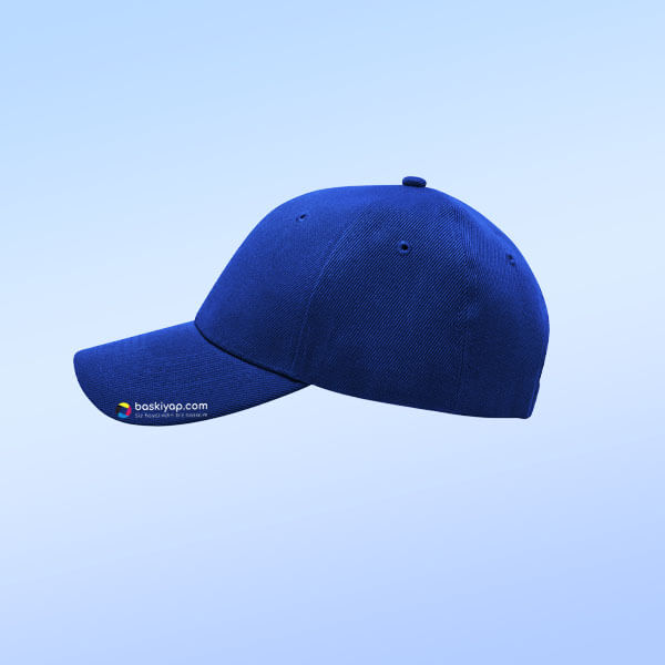 Kişiye Özel Saks Mavi Bez Şapka - Görsel 3